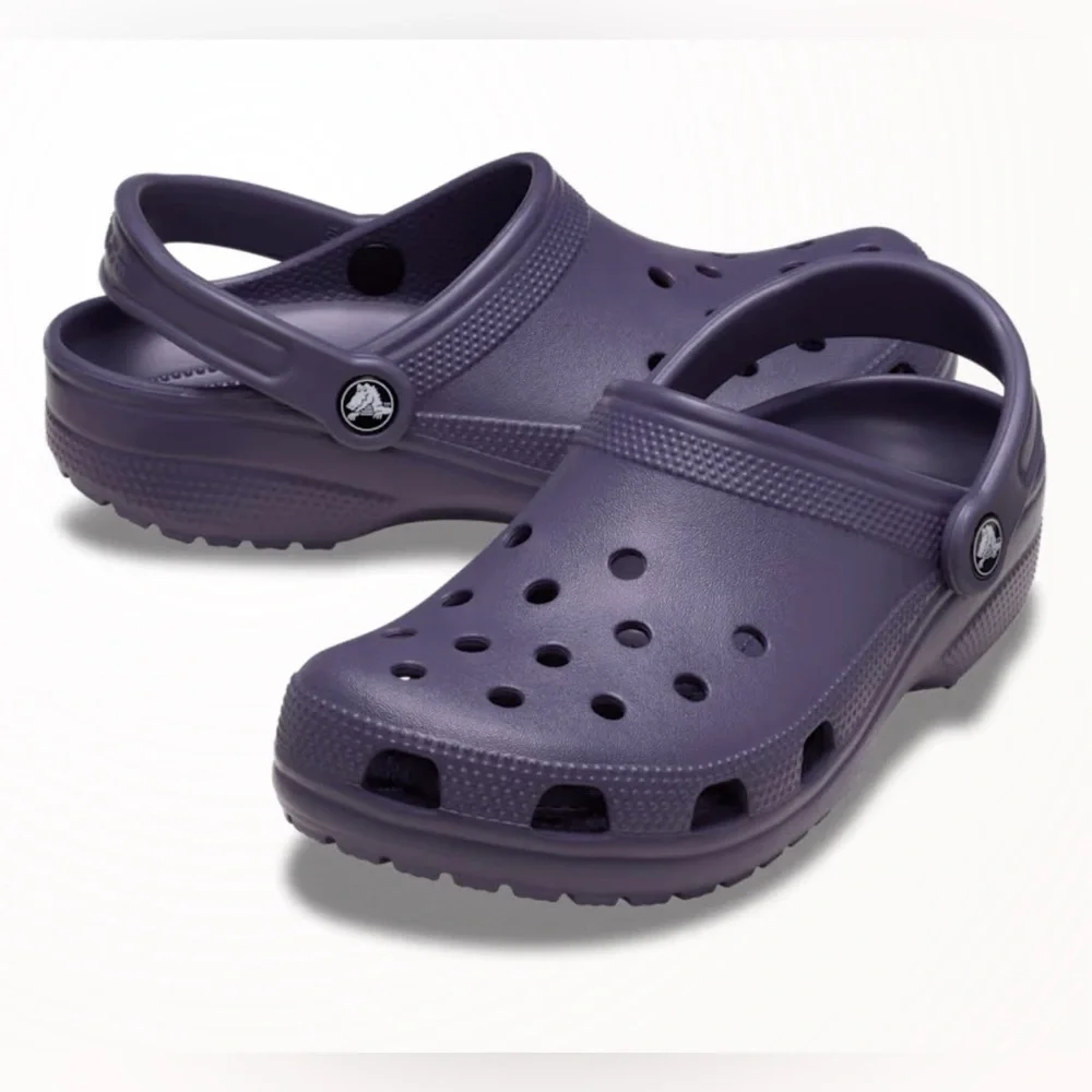 CROCS Kids Dark Purple Classic Clog Sandals